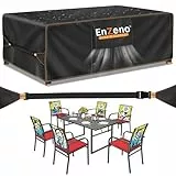 Enzeno Abdeckung Gartenmöbel Wasserdicht 150x100x100cm, Loungemöbel Abdeckung Winterfest, Abdeckhauben Balkonmöbel für Möbelsets, Lounge Plane für Gartenmöbel, Schutzhülle für Sitzgruppe Gartenmöbels