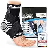 FIT MEDIC Sprunggelenkbandage | Professionelle Fußbandage Einstellbar & Flexibel | Unisex Knöchel-Bandage für Sprunggelenk Sport Fußball Achillessehne Knöchelschutz Gelenkschmerzen gegen Umknicken