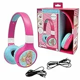Lexibook - Mattel Barbie -2-in-1-Audio-Headset Bluetooth & Kabelgebunden mit Mikrofon und Steuertaste, Langlebige wiederaufladbare Batterie - HPBT010BB