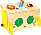 small foot Fühl-Box aus Holz, Sinnesspiel, schult spielerisch den Tast- Hör- und Sehsinn, ab 3 Jahren, 6989