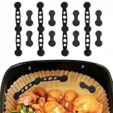 Magnete für Airfryer Backpapier 12 Stück Silikon Magnete für Heißluftfritteuse Hält Backpapier an seinem Platz Verhindert Verrutschen, Zusammenfallen und Anbrennen Macht das Kochen einfacher
