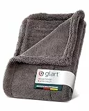 Glart 44TW6 Auto Trockentuch XXL grau – 60x40 cm Mikrofasertuch Auto, extrem saugstarkes Tuch zum kratzfreien Trocknen von Lack, Glas, Felgen, außen & innen – für Autopflege, Motorrad, Boot, Haushalt