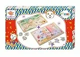 Eichhorn 109245681 - Bobo Siebenschläfer - 2 Puzzle, Steckpuzzle 20 TLG.+ Klassisches Puzzle 24 TLG., mit verschiedenen Schwierigkeitsgraden, 100% FSC zertifiziertes Sperrholz, ab 2 Jahren