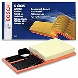 Bosch S0035 Luftfilter für Autos - reinigt angesaugte Luft von Partikeln - hohe Nass- und Reißfestigkeit