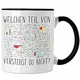 Trendation - Lustige Tasse Geschenk Welchen Tell Von Verstehst du Nicht Mathematiker Physiker Mathelehrer Geschenkidee (Schwarz)