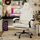 NSMAZXO Gaming Stuhl Ergonomischer Gaming-Stuhl mit Fußstütze, Racing Gaming Chair Kopfstütze Verstellbarer Computerstuhl Höhenverstellbar Lendenwirbelstütze für Homeoffice und Gaming rot