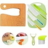 Goodchef Kindermesser Set 8-teiligs, Sicherheitsmesser für Kinder ab 2 Jahren, Montessori Küchenset mit Schneidemesser, Kinder Küchenutensilien für Lernen & Spielen(Elefant)