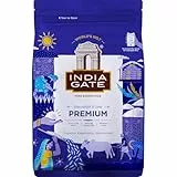 INDIA GATE Premium Basmati Reis – Feiner, aromatischer Langkornreis aus Indien, feines Langkorn (1 x 5 kg)