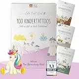 lila liebt dich® 100 angesagte Tattoo Kinder Motive mit Einhorn & Regenbogen // Kindertattoos hautfreundlich & getestet // Kinder Tattoo Mädchen Made in Germany // Einhorn Tattoos Mädchen Set
