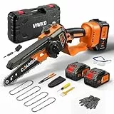 VIWKO Mini Kettensäge mit Akku, 8000mAh 6 Zoll Akku Kettensäge Bürstenlose Kompatibel mit Makita 18V Akku, Astsäge Akku mit Auto Öler Minikettensäge Motorsäge Handkettensäge Handsäge für Holzschneiden