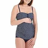 Herzmutter Umstandstankini-Umstandsbadeanzug - Bademode Schwangerschaft - Badeanzug für Schwangere - Unterbauch-Hose - Bandeau-Tankini - 7000 (L, Punkte)