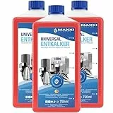 Maxxi Clean Power Universal Entkalker für Ihren Kaffeevollautomaten | Für alle bekannten Marken geeignet | Kalklöser für extra gründliche Reinigung (3x 750 ml)