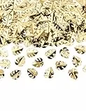 Konfetti Blätter 1,5x2cm 15g Tischdeko Streudeko Tischkonfetti Confetti Tropenblätter Monstera gold