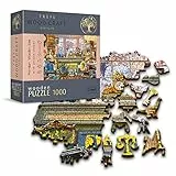 Trefl - Holz Puzzles: Antikladen - 1000 Teile, Wood Craft, Unregelmäßige Formen, 100 Figuren, Modernes Premium Puzzlespiel, DIY, für Erwachsene und Kinder ab 12 Jahren