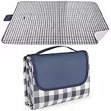 LIVEHITOP Picknickdecke Wasserdicht 150x200cm, Faltbare Große Stranddecke Picknickdecken Sanddichte Rückseite Tragbar Outdoor Picnic Blanket Mit Griff für Camping, Park, Garten, Wandern