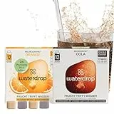 waterdrop® Microdrink SPEZI: Orange + COLA, 24 Drops Würfel, zuckerfreies Getränkpulver, Frucht- und Pflanzenextrakten, mit wertvollen Vitaminen, Wasserzusatz
