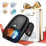 Elektrische Handmassagegeräte mit Wärme,Kompression und Kneten,Kabelloses Handmassagegerät,zur Linderung von Arthritis & Karpaltunnelsyndrom, für Handgelenk & Palme & Finger,Geschenke(Schwarz)