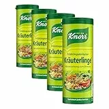 Knorr Kräuterlinge Gewürzmischung für Gemüse (Salate oder Aufläufe Frühlingskräuter vegan) 1 x 60 g (Packung mit 4)