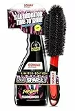Felgen Reinigungsset | Sonax Felgenbeast Felgenreiniger Sonderedition 500ml + Felgenbürste | Alufelgen Reiniger Set mit Bürste zur effizienten Auto Felgenpflege