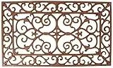 Esschert Design Schmutzfangmatte, Fußmatte in antik aus rötlichem Gusseisen, rechteckig, ca. 58 cm x 34 cm