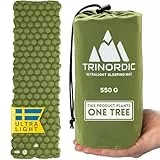TRINORDIC 550g Ultraleichte Aufblasbare Isomatte – Kleines Packmaß, Ideal für Wandern & Bikepacking