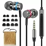 HIFI WALKER A1, in Ear Kopfhörer Kabel mit Mikrofon und Lautstärkeregler HiFi Stereo Geräuschisolierung Bequeme Satte Bässe Earphones mit 3,5 mm Stecker für iPhone iPad MP3 Players