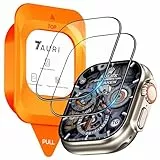 TAURI 3 in 1 Panzerglas für Apple Watch Ultra 3/2/1 49mm, 2 Stück 9H Displayschutz mit 1 Stück Auto-Ausrichtungskit, HD Anti-Kratzen Gehärtetes Glas Displayschutzfolie für iWatch 49mm