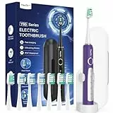 YTEATH PRO Elektrische Zahnbürste Schallzahnbürste für Erwachsene und Kinder - Electric Toothbrush mit 8 Bürstenköpfen und 5 Modi. 90 Tagen Akkulaufzeit, 2 Minuten Smart Timer, Reiseetui