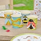 Ginger Ray Creepy Crawly Bugs Papier-Partybecher mit 3D-Pop-Out-Bugs-Geburtstagsgeschirr für Kinder, 8er-Pack