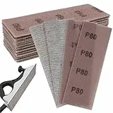 Schleifblätter Set, 50 Stück Schleifstreifen 70 X 198 Mm, Geeignet Für Mirka Handschleifer, Handmühle.，Staubfreies Schleifen Durch Optimale Absaugung Und Niedrigen Staubdruck, Körnung 80