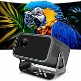 Beamer 4K Heimkino mit 500 ANSI Lumen, Native 1080P, unterstützt 4K, Auto Fokus und Trapezkorrektur, WiFi 6 und Bluetooth 5.0, Smart Beamer 4K für Schlafzimmer und Heimkino