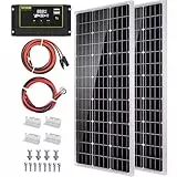 Topsolar 200 W Solarmodul, monokristalline Silizium-Solarzelle, photovoltaisches Solarladegerät UPC, geeignet für Campingzelte, Wohnwagen, Yachten und andere unebene Oberflächen.