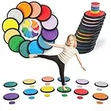 mamabrum Farbige Sensorikscheiben Für Kinder – 24 Stück, Verschiedene Größen Und Texturen, Pastellfarben, Rutschfestes PP Und TPE, Fördert Motorik Und Sensorische Integration, Für Kinder Ab 3 Jahren