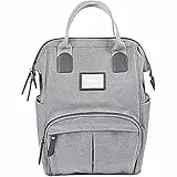 BÉABA - Wickelrucksack für Babys - Großes Fassungsvermögen - Inklusive Wickelunterlage - Zahlreiche Fächer - Große Öffnung - Isothermes Fach - Multifunktionale Wickeltasche - Wellington - Graumeliert