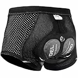 X-TIGER Herren Radunterhose Fahrradhosen mit 5D Sitzpolster Fahrrad MTB Unterwäsche Pro Bike Boxer Größe Kurze Hosen