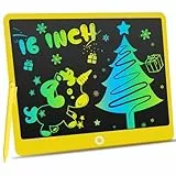 LEYAOYAO LCD Schreibtafel Spielzeug für Kinder,16 Zoll Maltafel Zaubertafel, Bunte Zeichentablett, Geschenke für 3-8 Jährige Mädchen Jungen (Gelb)