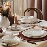 Kutahya Porselen Bone Luz Geschirrset 27-teilig – Tafelservice für 6 Personen – Porzellan in Weiß, Spülmaschinengeeignet