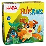 HABA Flipkins – Spannendes Reaktionsspiel für die ganze Familie – Mit 4 Holzmünzen zum Flippen – Ab 5 Jahren – 2012193001