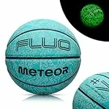 Meteor Leuchtender Basketball Größe #7 - Fluoreszierender Glow-in-The-Dark Ball für Ausbildung, Jugend und Kinder - Sei der Star auf dem Court