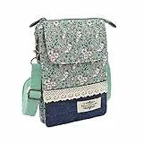 HXSYKJDM Handytasche Zum Umhängen, Handy Umhängetasche Damen, Leichte Crossbody Schultertasche Handytasche, Verstellbar Kleine Umhängetasche mit Schultergurt für Alltag Schule Einkauf (Grüner)