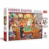 Trefl - Puzzle Hidden Shapes: Spieleabend - 1000 + 86 Elemente - Finde das Puzzle Versteckte Formen, Ungewöhnliche Puzzles, Kreative Unterhaltung, Spaß für Erwachsene und Kinder ab 12 Jahren