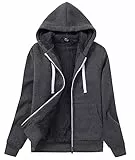 igeekwell Teddyfutter Hoodie Jacke Damen Reißverschluss Sweatjacke Warm Fleece Winter Herbst Kapuzenpullover Gefüttert Fleecejacke mit Kapuze