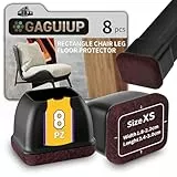 Stuhlbeinkappen rechteckige, Bodenschoner für Stühle, Schutzkappen für Stuhlbeine mit Filz,Silikon Stuhlbeinschoner Zum Schutz von Böden, für Bett, Stuhl, Möbelbeinschoner für Hartholzböden.