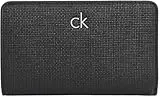 Calvin Klein Damen Geldbörse Daily Medium Bifold mit Reißverschluss, Schwarz (Ck Black), Einheitsgröße