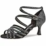 Diamant TANZSCHUHMANUFAKTUR Damen 108-087-183 Tanzschuh, Schwarz Silber, 40 EU