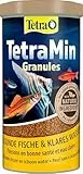 TetraMin Granules - langsam absinkendes Fischfutter, ideal für Fische in der mittleren Wasserschicht des Aquariums, 1 L Dose
