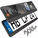 L & P Car Design L&P A162 2 x Kennzeichenhalter in schwarz Nummernschild Kennzeichenhalterung