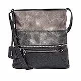 Rieker Damen H1301 Beuteltasche, Schwarz Kombi, S EU