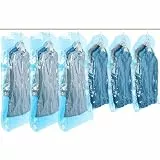 TAILI Vakuumbeutel für Kleidung Hängend, Vacuum Bags for Clothing Vakuumierbeutel Kleidung Mit Kleiderhaken Aufbewahren von Jacken, Anzüge und Kleid Vakuum Platzsparer für Zuhause Reise,6 Combo