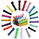 Bkrdty Schnürsenkel Rund 20 paar Farbige Schnürsenkel 0.5cm 1m Reißfest Rundsenkel für Sportschuhe Stiefel Turnschuhe Trekkingschuhe und Arbeitsschuhe